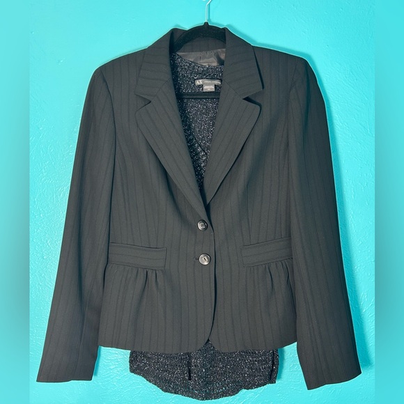 EUC Black Pinstripe Nine West Suit Jacket - Picture 1 of 5